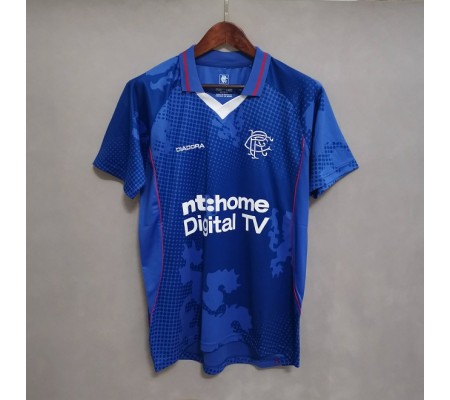 Rangers 02/03 Home Blue Soccer Jersey